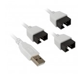 USB Хъб Lian Li PW-U2TPAB USB 2.0 1-към-3 Hub - Бяло