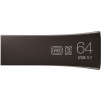 USB памет Samsung BAR Plus, 64GB, USB-A, Titanium Gray